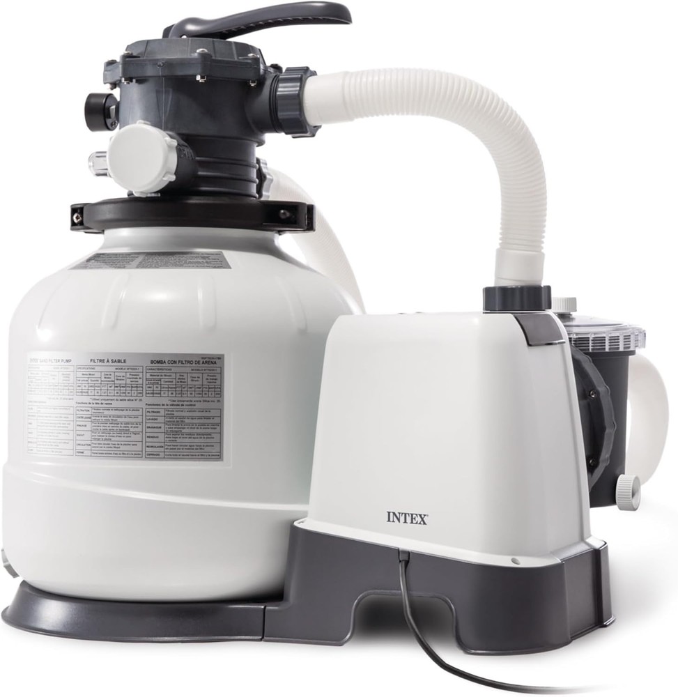 Intex 2,800 GPH Sand Filter Pump – Above Ground Pool, 24H Timer, 17,200 Gal