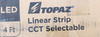 Topaz 71104 4' LED Linear Strip Light, 40W CCT Select 3500K/4000K/5000K Dimmable gallery