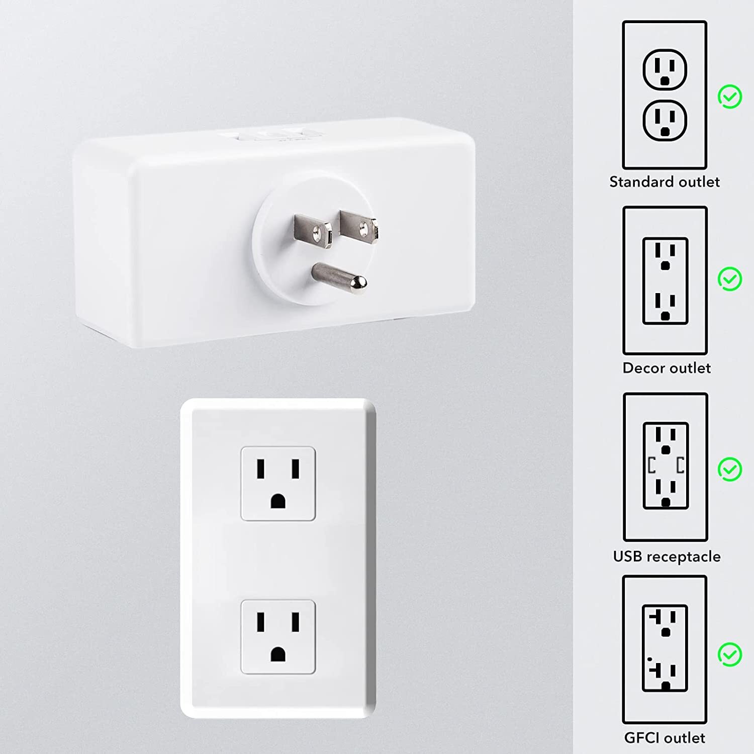 BN-LINK Multi Plug Outlet Extender W/2 USB A+1 USB C,15A 1875W, ETL & FCC Listed gallery