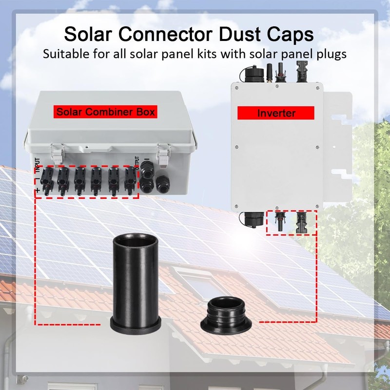 ELFCULB Solar Panel Plug Caps Weather Resistant Dust Male and Female Cap for ... gallery