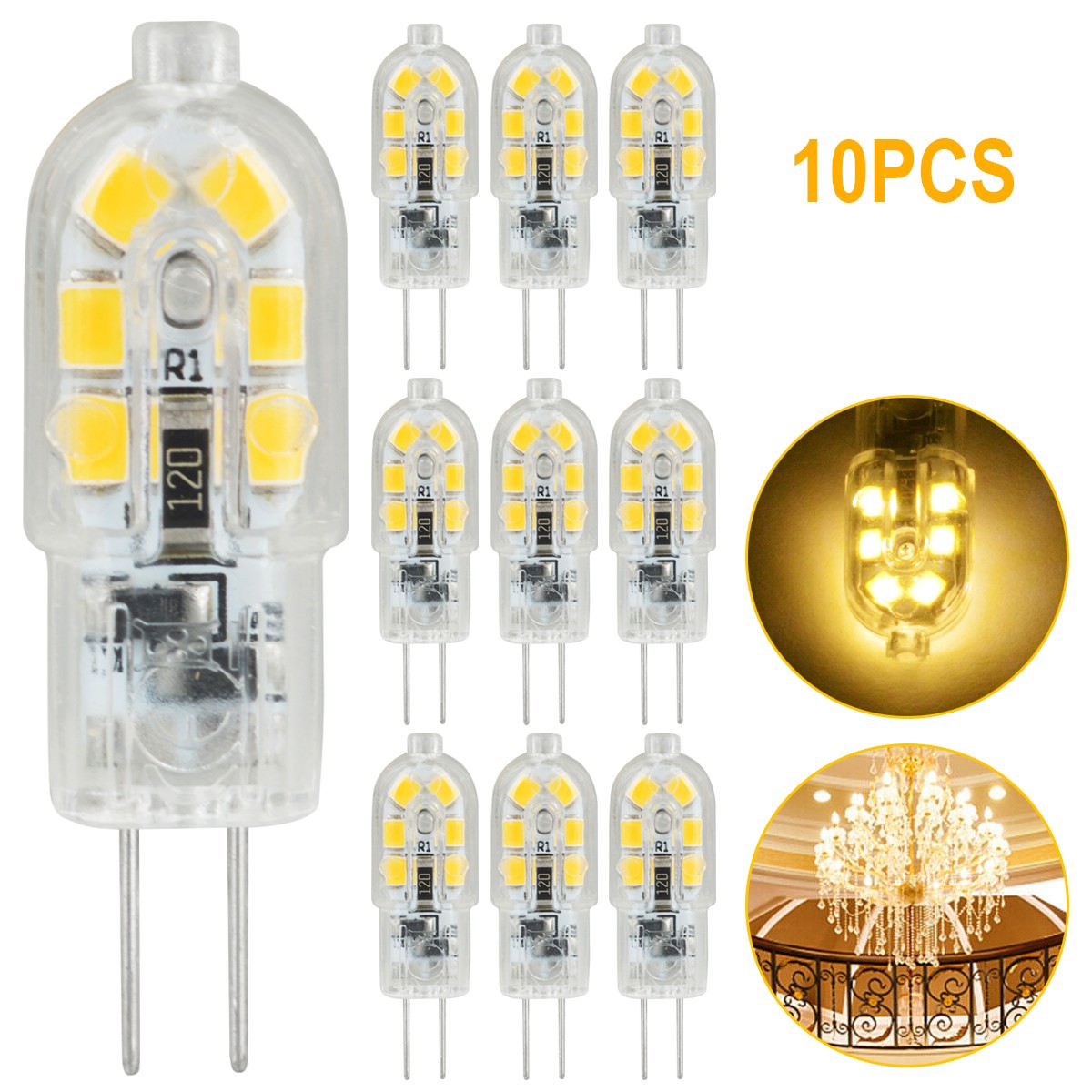 20PC G4 12V DC Dimmable LED Bulb 80-90LM 360° Replace Halogen Lamp Energy Saving gallery
