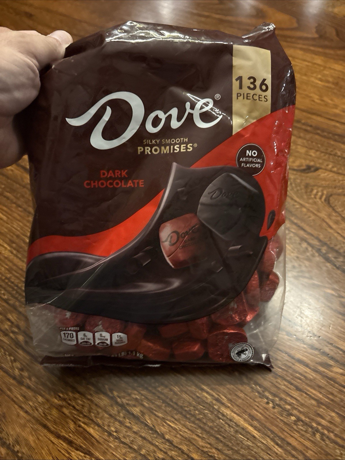 Dove Silky Smooth Promises Dark Chocolate Candy 136 Ct Bulk Bag 2.43 Pounds gallery