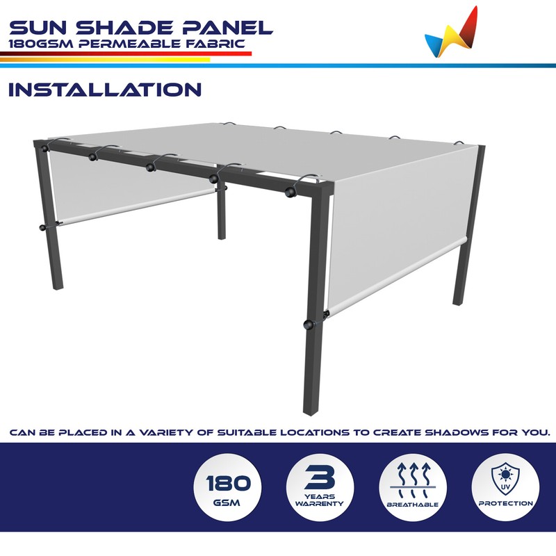 Breathable Pergola Replacement Cover Panel Yard Canopy Shade Cover w/Rod Pocket gallery