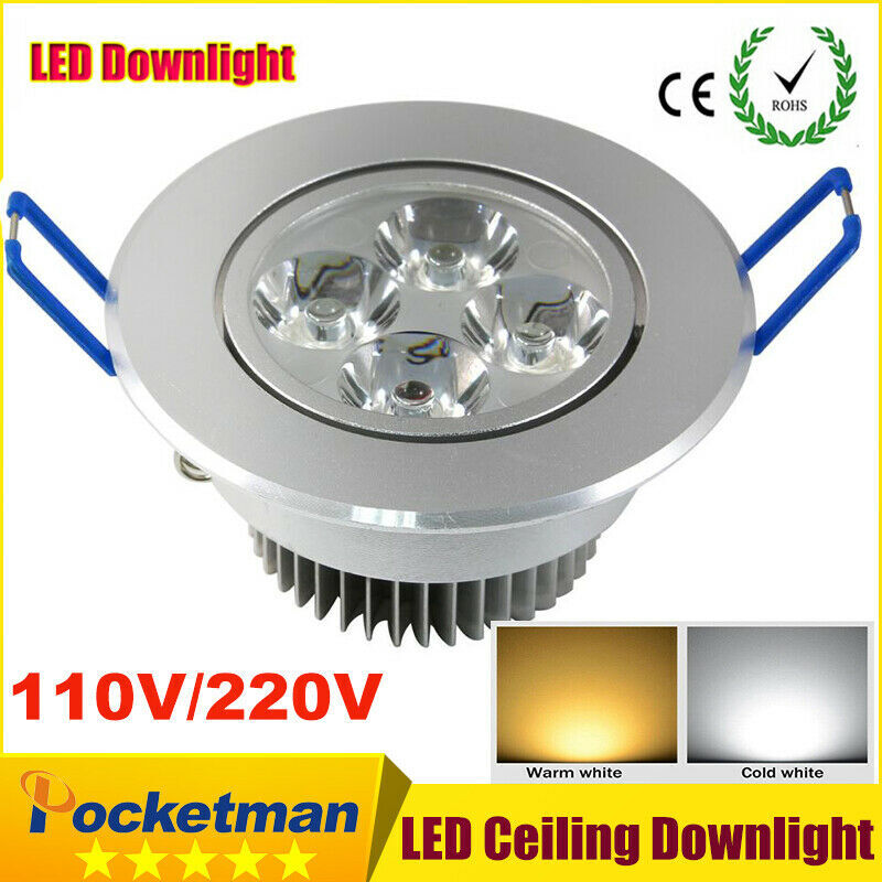 4/10PCS Dimmable Recessed LED Ceiling Downlight Spot Light Lamp 85V-265V Round gallery