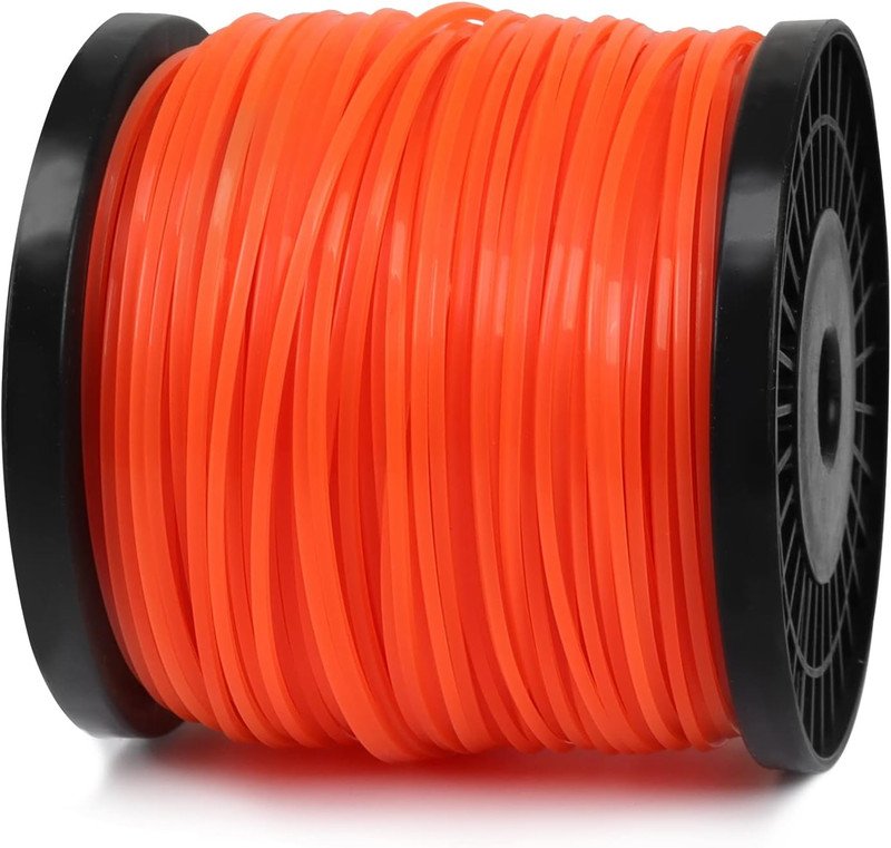 0.095" Square Eater String 330FT Heavy Duty Nylon Trimmer Line Orange gallery