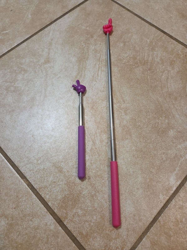 2 pieces Retractable Funny Finger pointer Purple and Pink 27 Inch Long new !! gallery