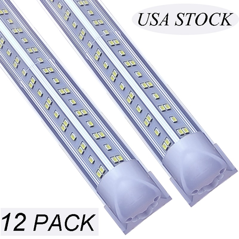 12 Pack 8FT LED Shop Light Linkable Ceiling Fixture 144W Led Garage Lights 6500K