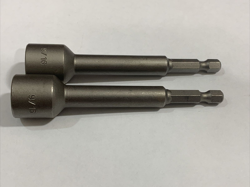 New 9/16" NUT DRIVER w/ Quick Release Hex Shank Lot of 2 FREE SHIPPING gallery