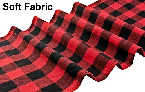 Red and Black Buffalo Plaid Table Runner,Seasonal Winter Christmas Holiday 12X70 gallery