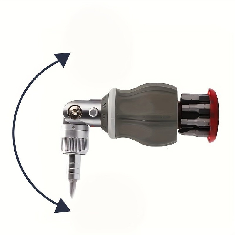 Multi-Angle Ratchet Screwdriver Set - 8 Bits, Adjustable for Tight Spaces gallery