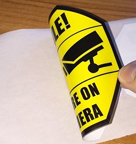 4 Pack Smile You Are On Camera Security Stickers UV Resistant Vinyl Decals gallery