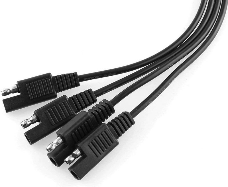 DGZZI SAE Power Extension Cable 40cm 18AWG Y Splitter 1 to 1 4 40cm, Black gallery