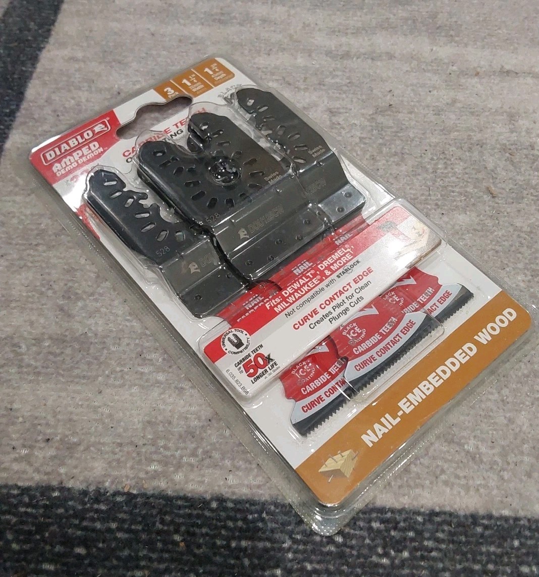 Diablo Amped Demo Demon Universal Fit Carbide Oscillating Blade for Nail-Emb 2pk gallery