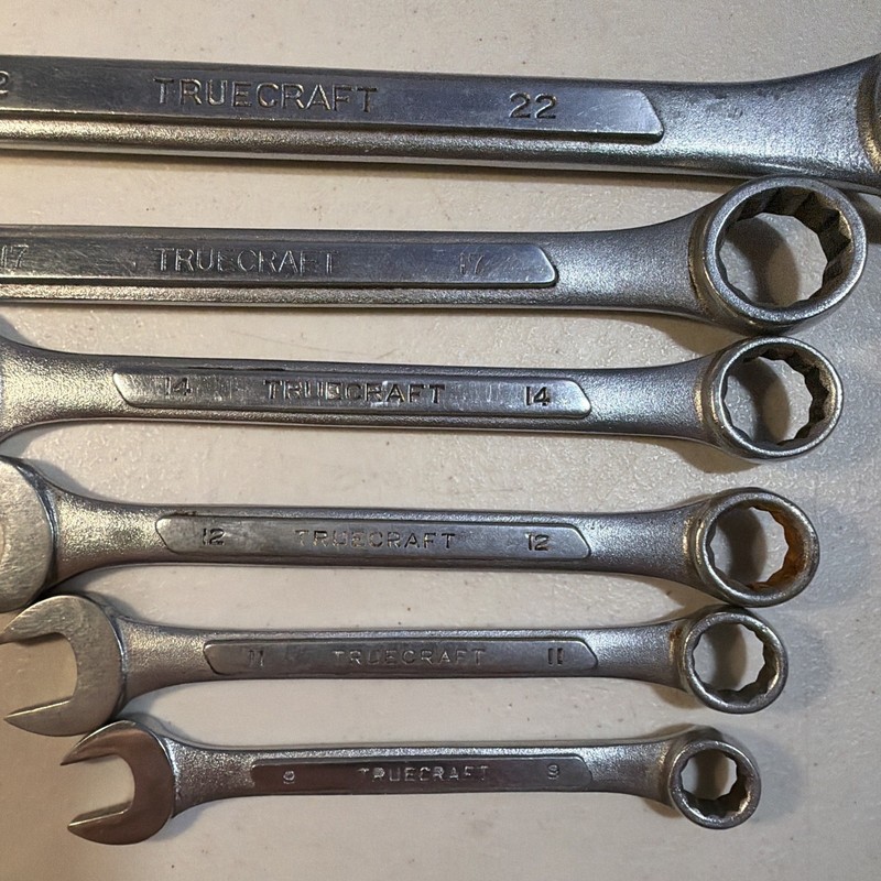"TrueCraft Metric Combination Wrenches" : 22mm- 17mm-14mm-12mm-11mm-9mm LOT OF 6 gallery