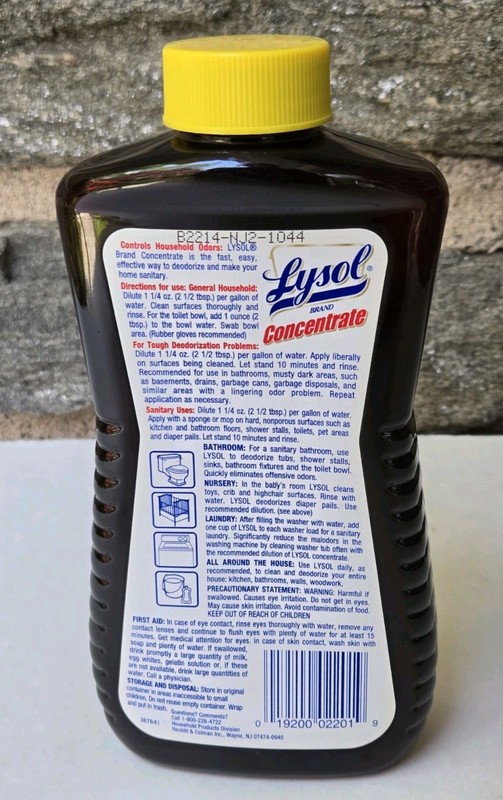 Lysol Original Scent Concentrate Deodorizes, Cleans PARTIAL About 90% Of 12 Oz gallery