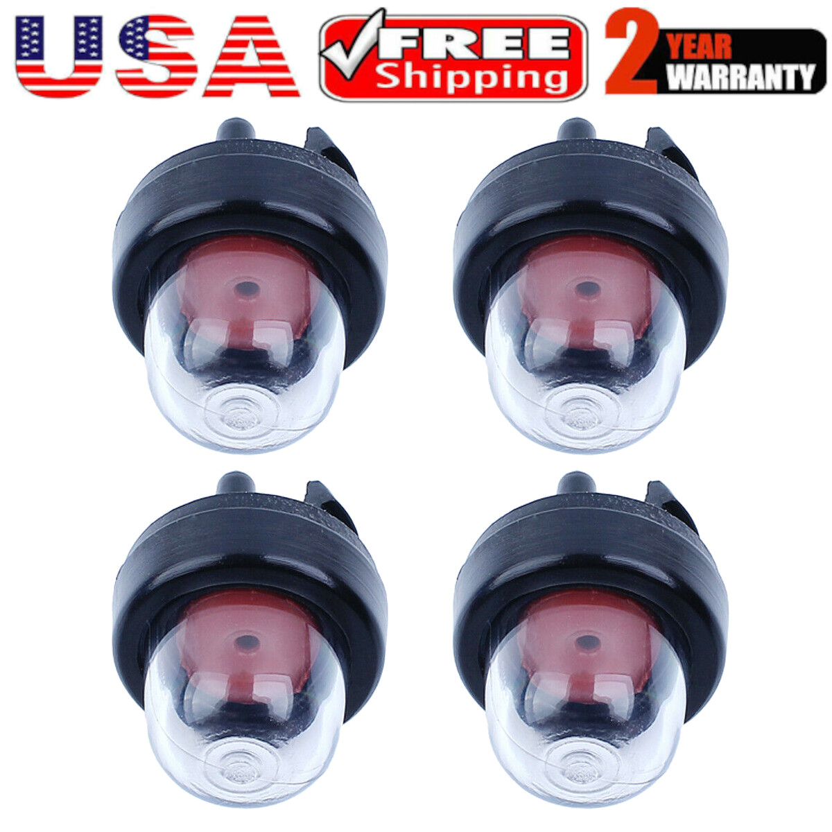 4X Bubble Primer Bulb Pump For Homelite Husqvarna Poulan Chainsaw Trimmer Blower gallery