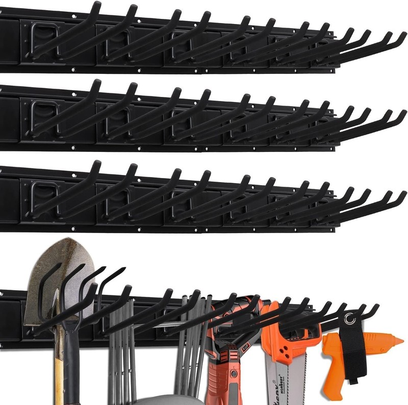 64-Inch Tool Organizer Rack - Load 600LB, 9 Adjustable Hooks Included gallery