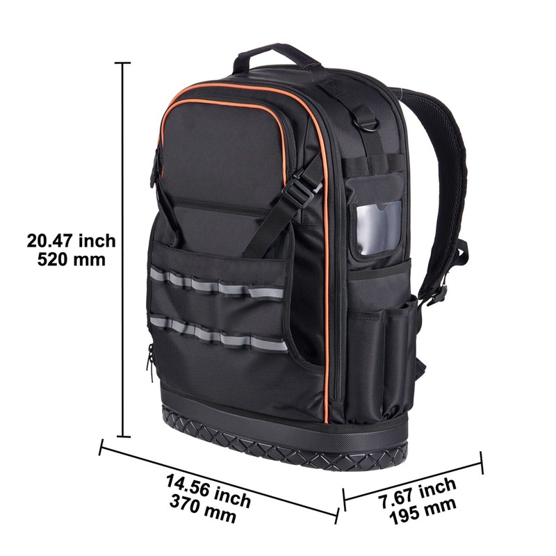 Tool Backpack 65 Pockets Tear-resistant Jobsite Backpack for Electrician gallery