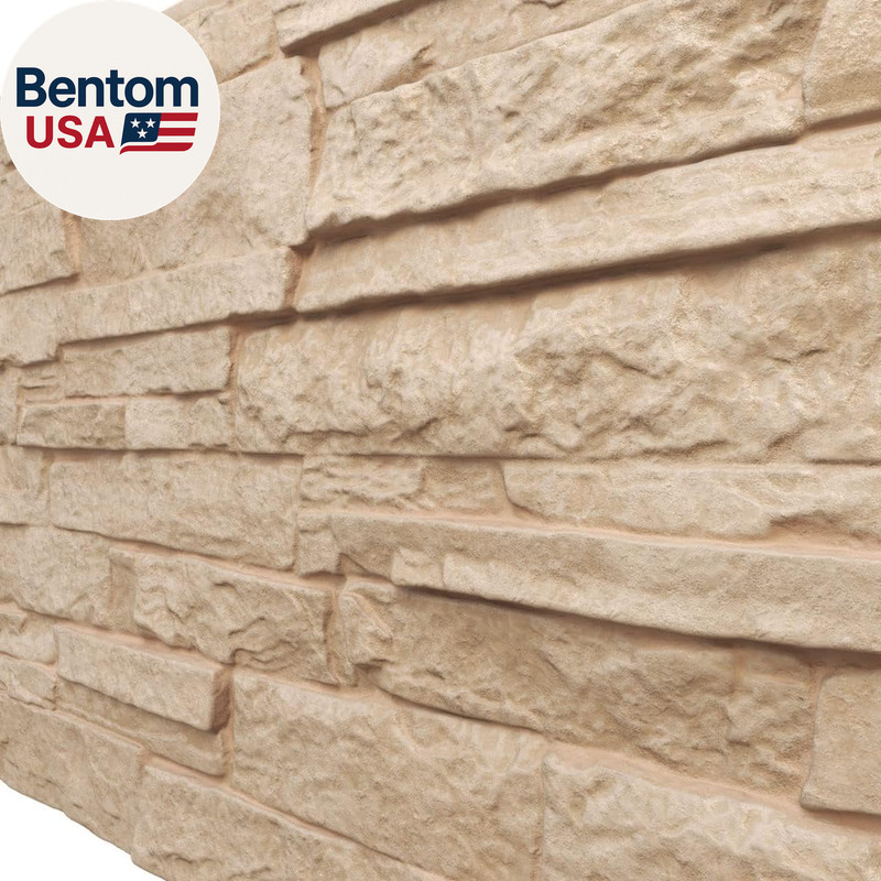 Everstone Acadia Ledge Faux Stone Panel, 49"W X 25 1/2"H X 1 1/4"D, Ocean Floor gallery