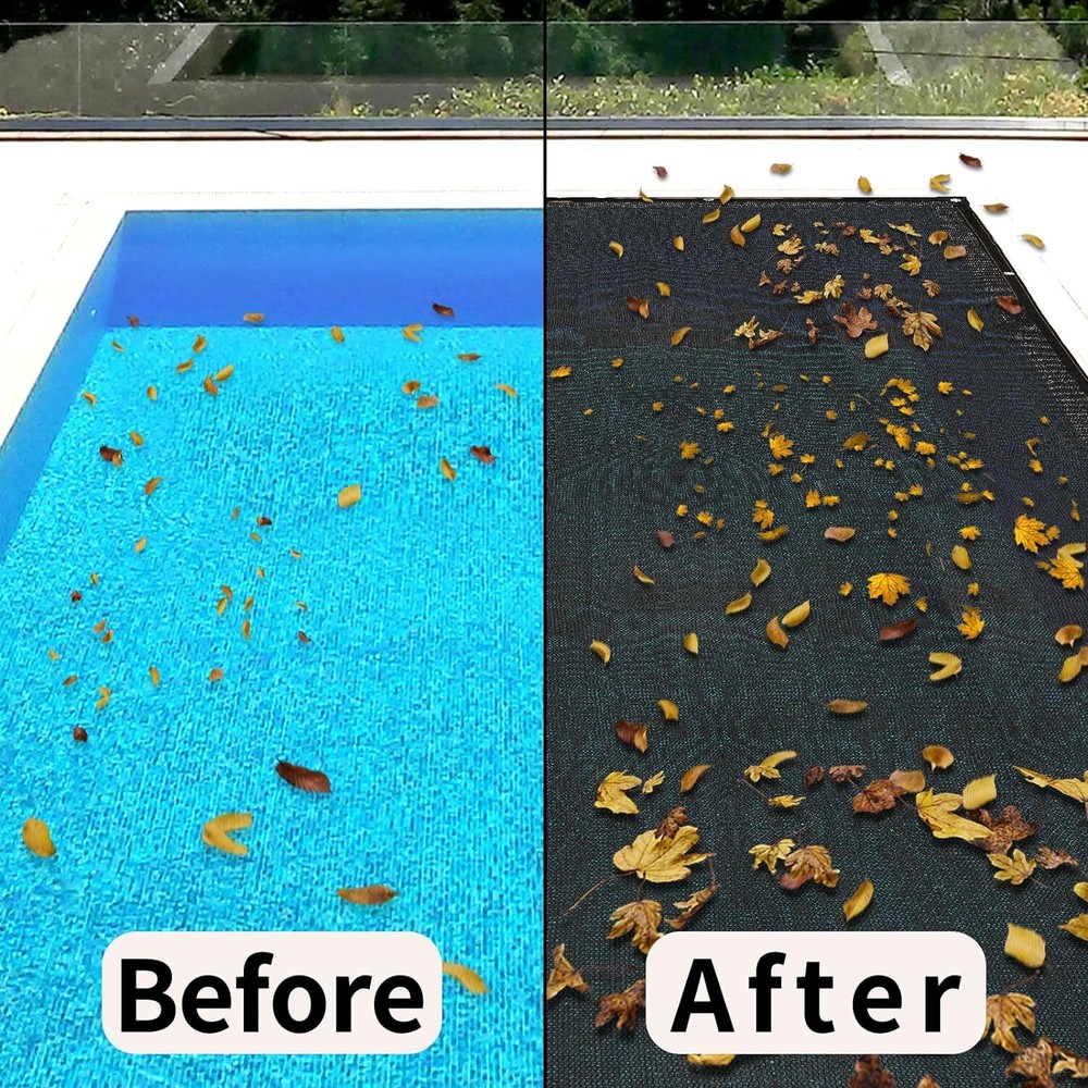 20x40ft Pool Leaf Net Cover In-Ground Swimming Pool Cuttable Leaf Catcher Winter