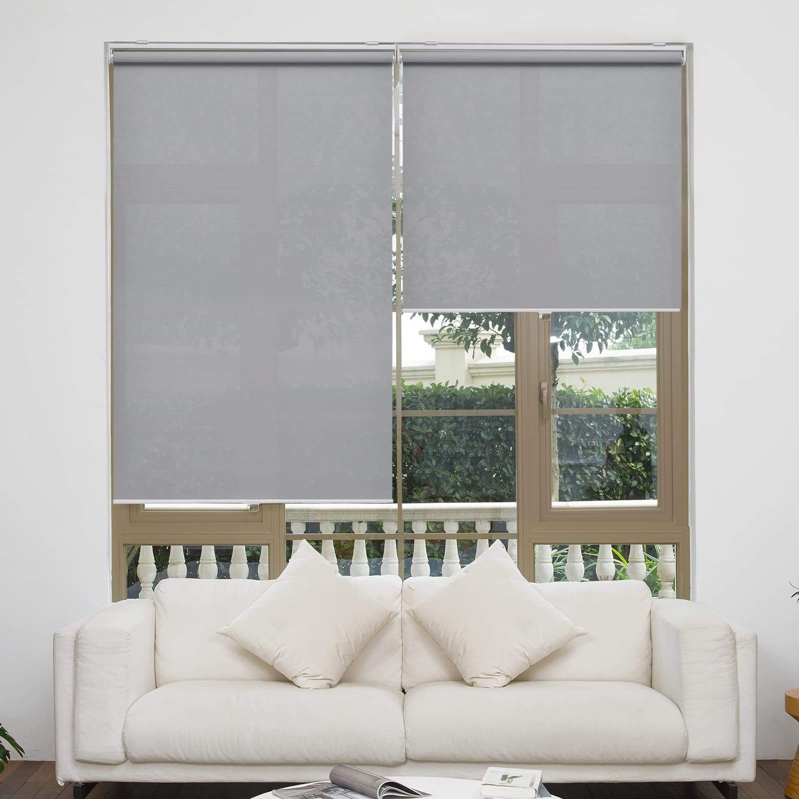 Aosky Cordless Roller Shades For Windows Light Filtering Shades 5 Openness gallery