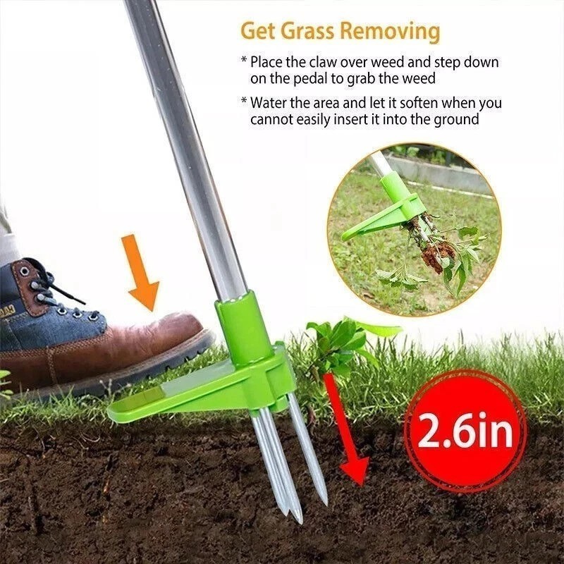 Weeder Root Remover Outdoor Long Handle Killer Weed Puller Removable Stand Up gallery