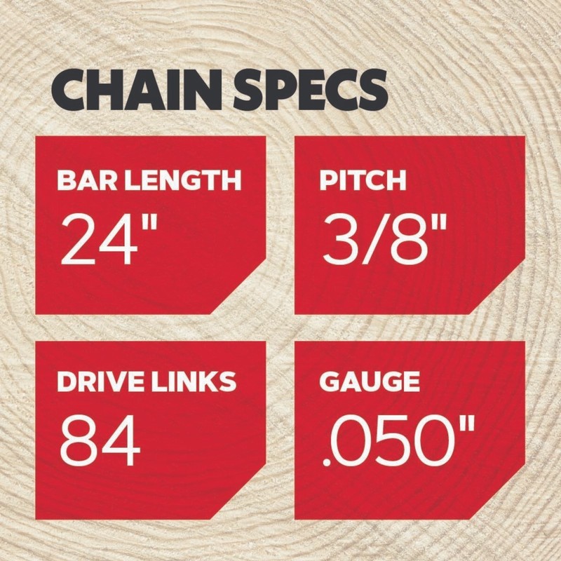 24" Bar & 2x Full Chisel Chains For Husqvarna 61 65 66 240RNDD009 / 72EXL084G(2) gallery