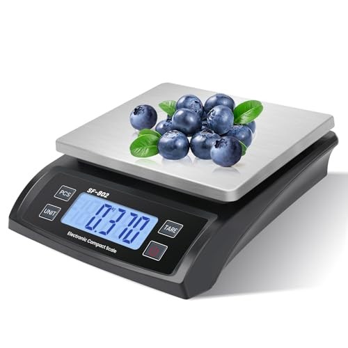 Large Digital Kitchen Scale 30kg/66lb Food Scale for Baking Stainless black gallery