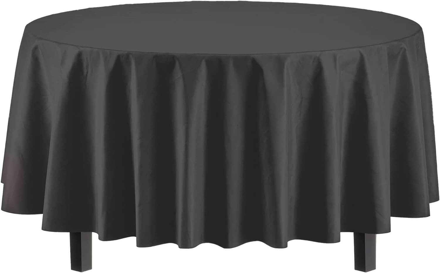Exquisite Party Solids 12-Pack Premium Plastic 84-Inch Round, Black gallery