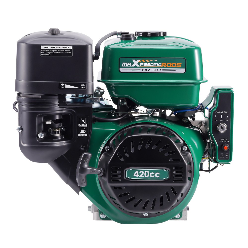 Engine OHV Horizontal Gas Engine Motor 420cc 15HP Electric Start Rototiller