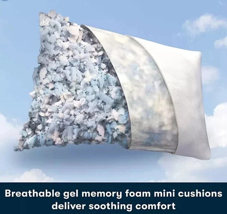 Serta 2-Pack Gel Memory Foam Cluster Bed Pillow Free Shipping gallery