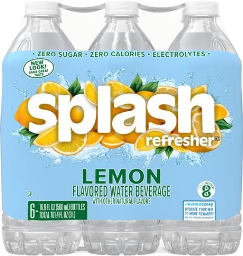 Splash Blast Refresher, Lemon | 16.9 Fl Oz | Plastic Bottle | Pack of 12 gallery