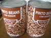 2 CANS CANNED PINTO BEANS LOW SODIUM 15 oz each can MICHIGAN MADE gallery