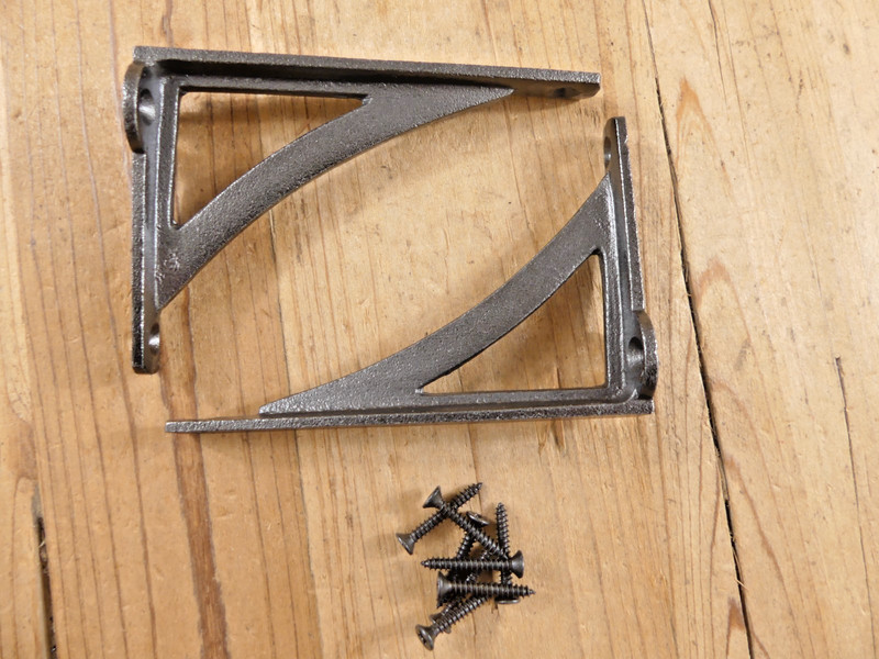 4 Cast Iron ANGLE Brackets Braces Shelf Bracket Corbels Shelf Small 4 1/2" X 3 gallery