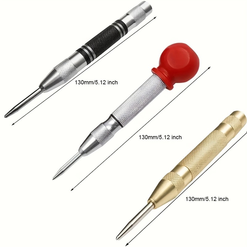 Automatic Center Punch Set - Precision Drilling Marking Tool for Metal & Wood gallery