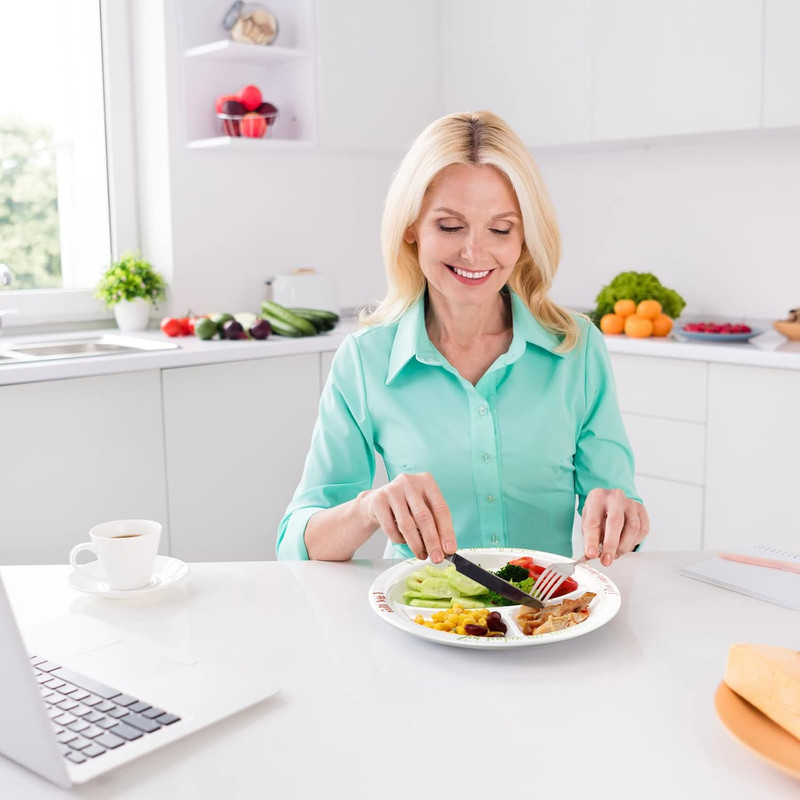 Diabetic Portion Control Plate Divided Plates for with Protein, Carbs and Veget gallery