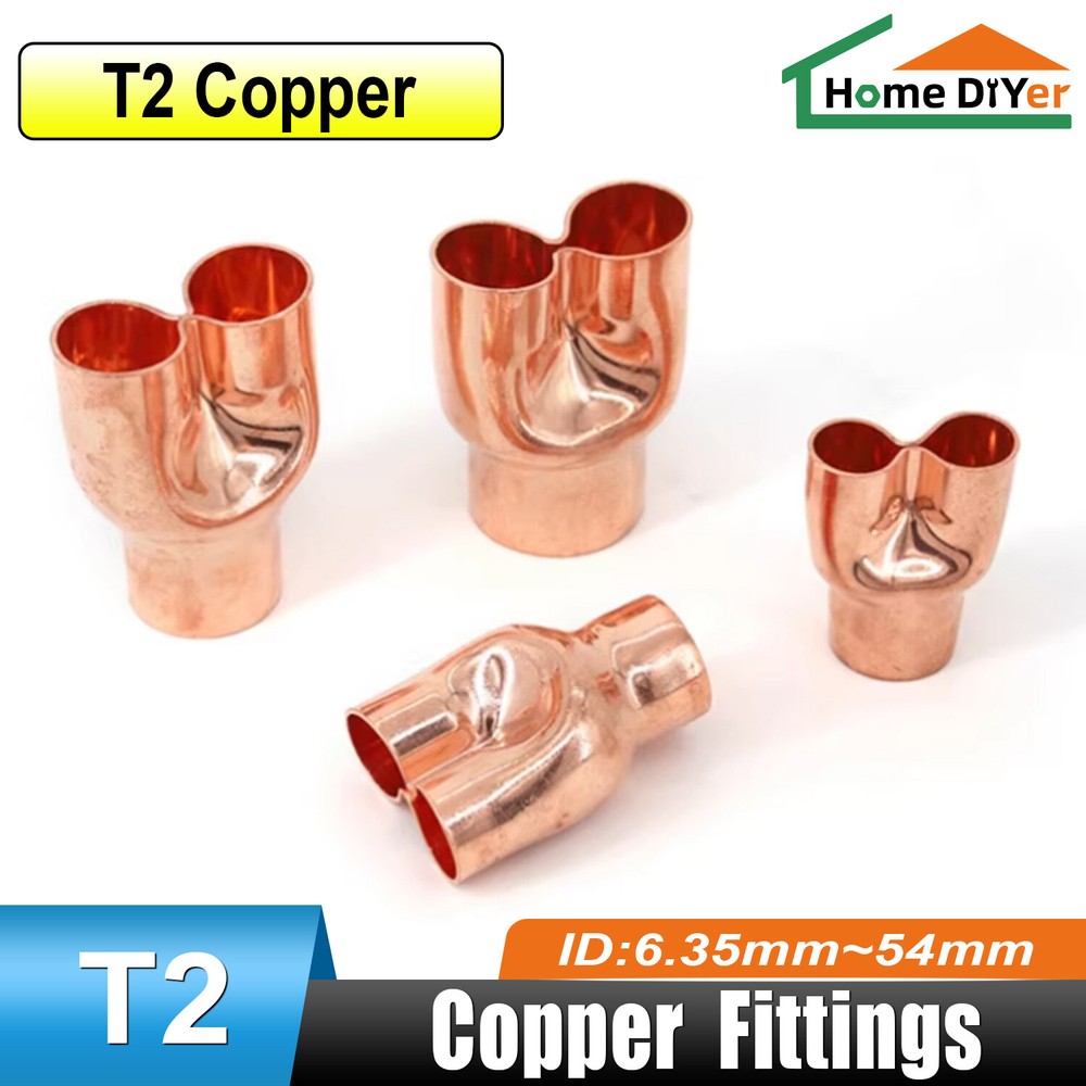 Tee Y Type Copper Fitting Welding Joint Split Union Intersection 6.35mm~54mm