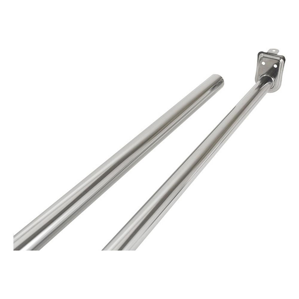 Adjustable Silver Stainless Steel Closet Rod in Polished Chrome 48 to 72-Inch gallery