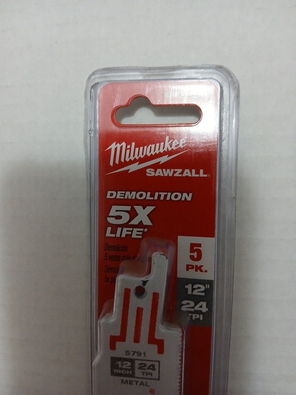 Milwaukee Type Double Duty Straight Back Length 12 in 24TPI METAL gallery