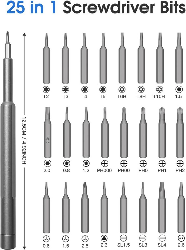 25 in 1 S2 Bits Precision Screwdriver Set Magnetic Screwdriver Repair Tool Kit A gallery