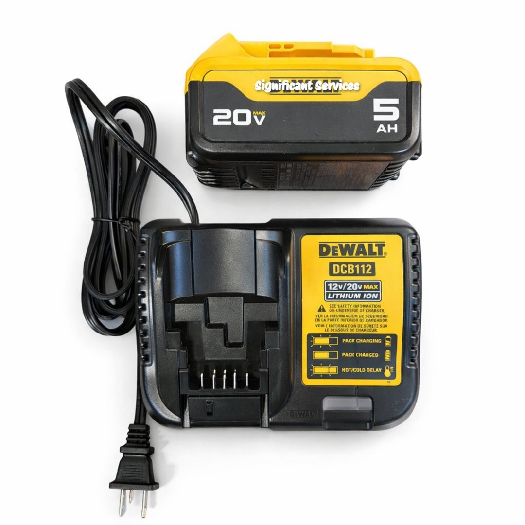 DEWALT DCB112 20V MAX Li-Ion Battery Charger with DCB205 5Ah Battery Combo gallery