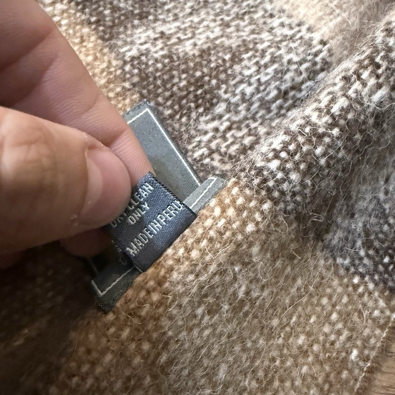 Classic Alpaca Wool Blanket Throw Made in Peru Striped Boho Fringe 55/45 Blend gallery