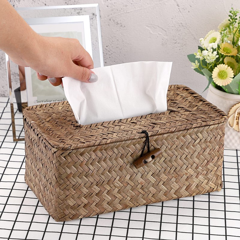 Tissue Box Cover Rectangle Tissue Box Seagrass Tissue Box Holder Woven Tissue Ho gallery
