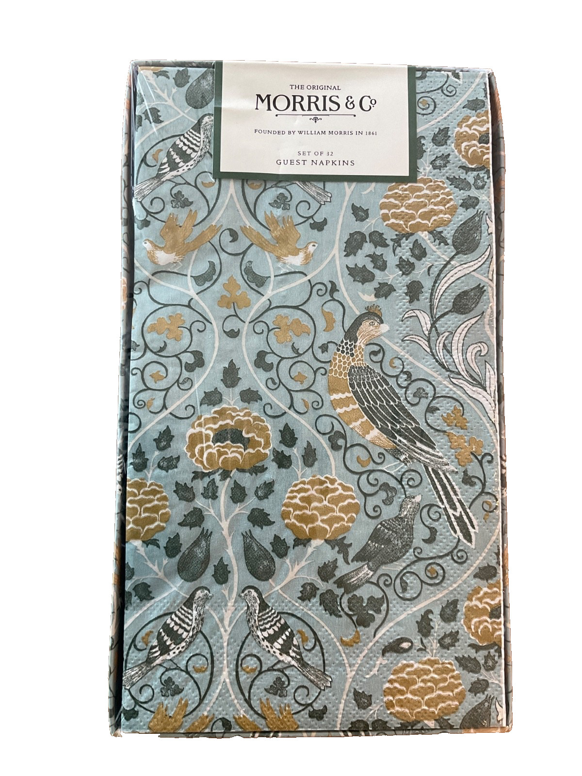 William Morris & Co~Paper Guest NapkinsTowels/Boxed Set Of 32~Bird in Bough~NIB gallery