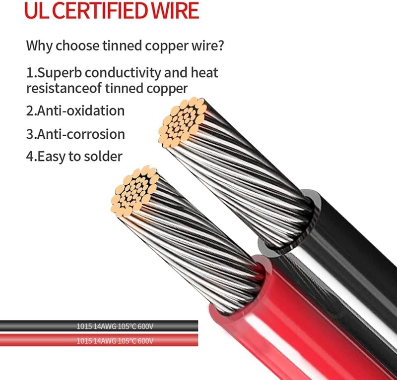 2FT 14AWG SAE Power Socket Sidewall Port to O Ring Connecters Extension Cord gallery