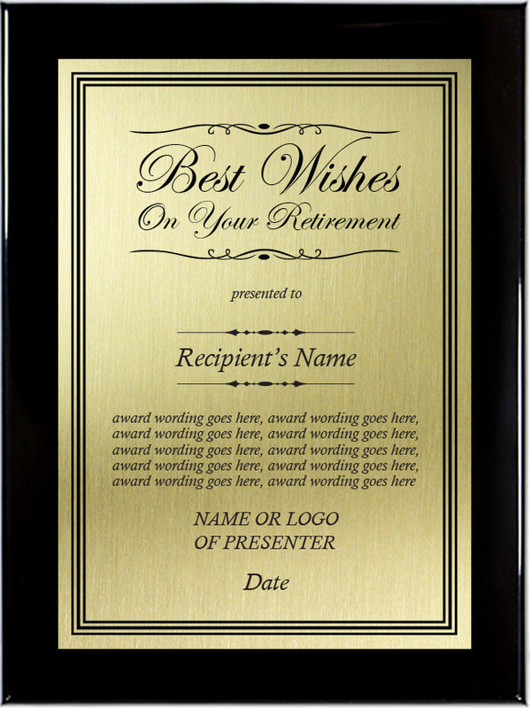 Custom Retirement Plaque – Personalized Employee Recognition Gift – Wood/Metal gallery