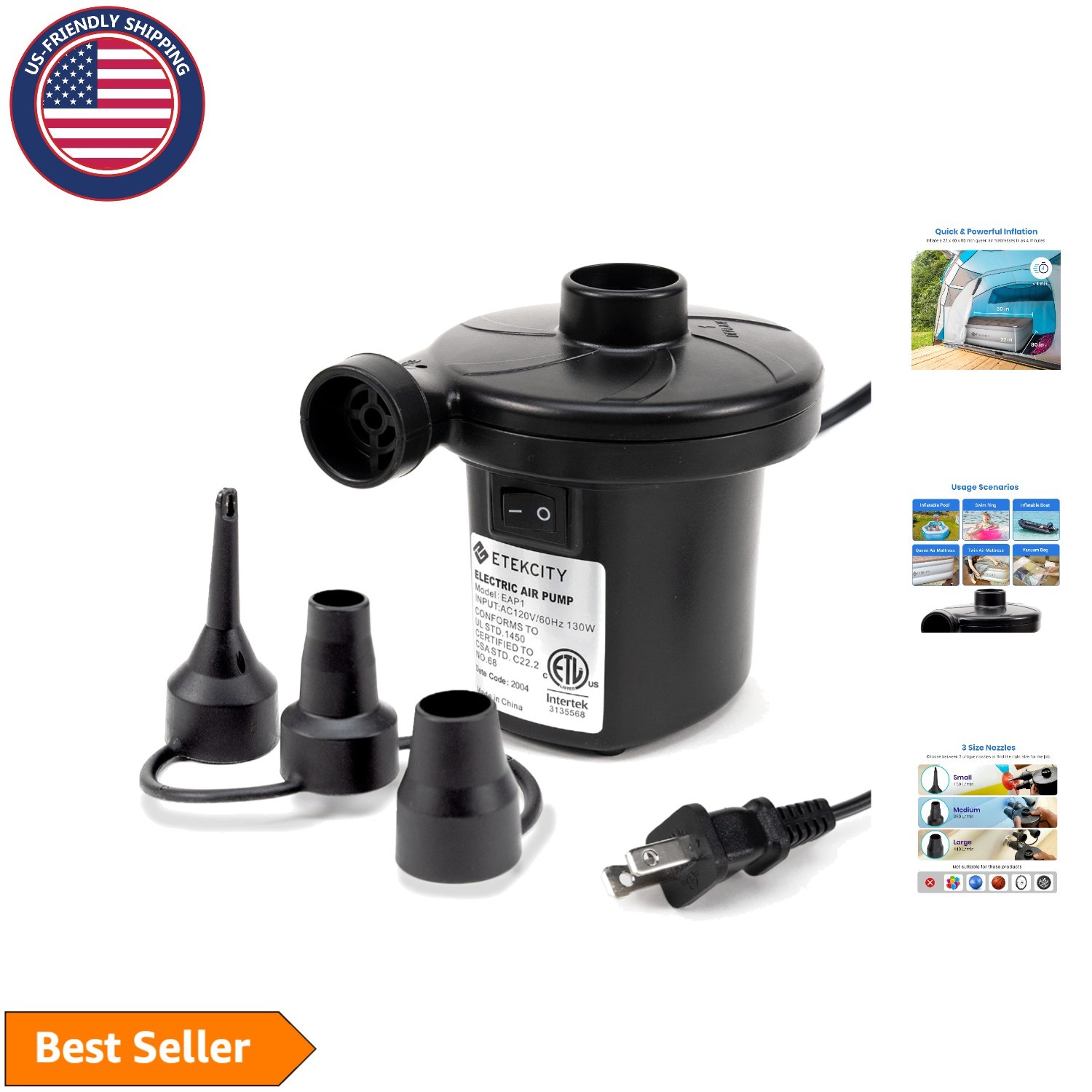 High-Performance Quick-Fill Air Pump with Noise Reduction for All Inflatables gallery