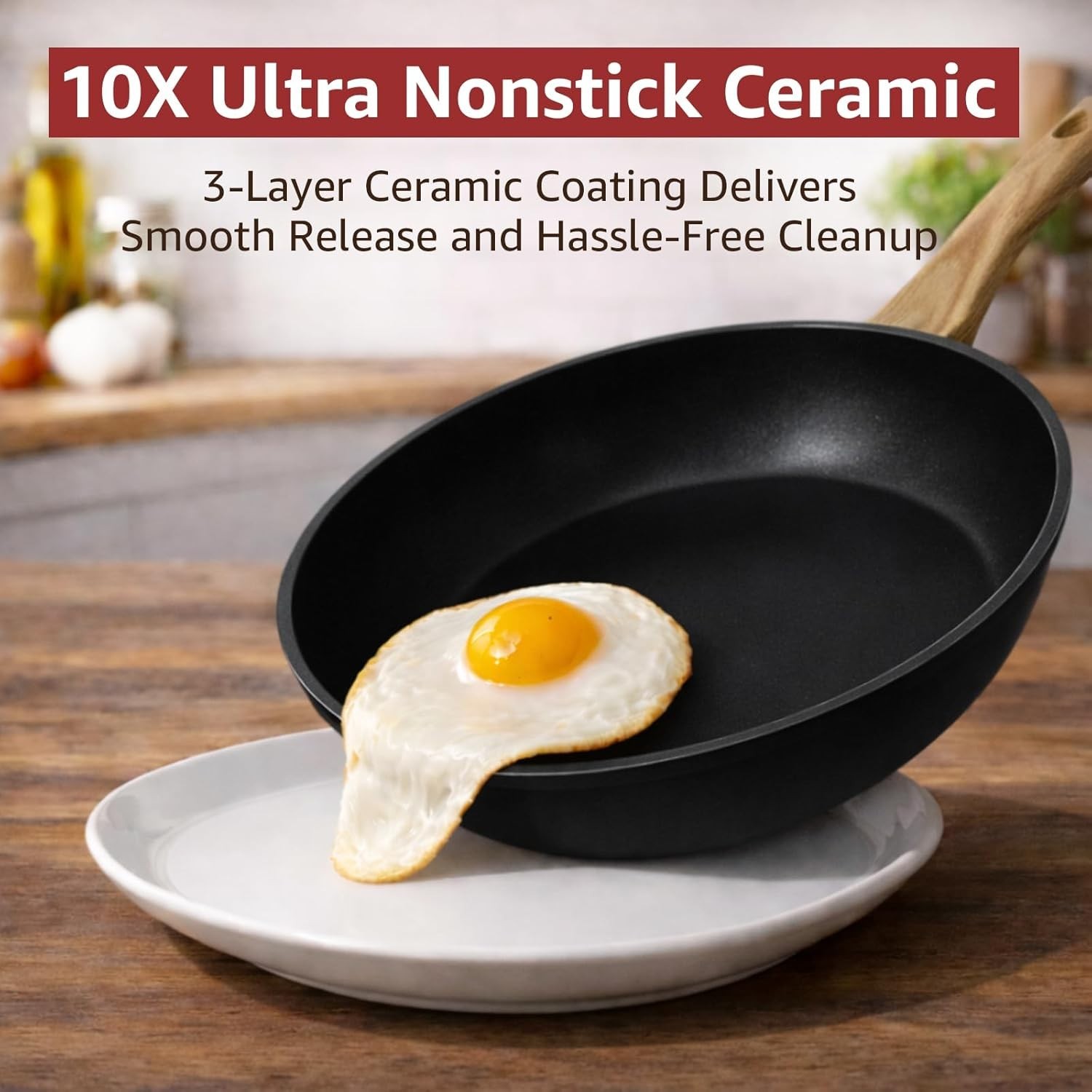 23-Piece Pots and Pans Set Non Stick,Titanium Ceramic Cookware Set Non Toxic gallery