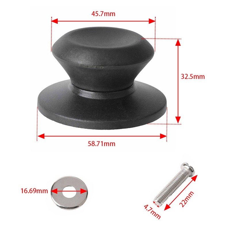 2-Pack Universal Pot Lid Knob Set Replacement for Crock Pots Pans & Cookware gallery