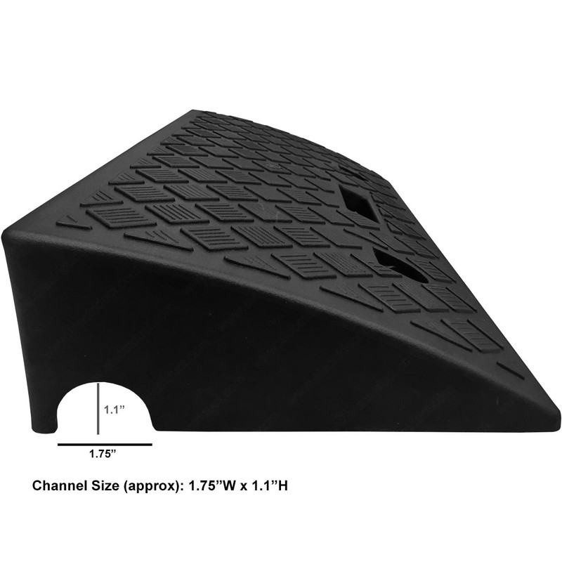 4" Polypropylene Plastic Portable Curb Ramps - Traffic Safety - Yellow / Black gallery